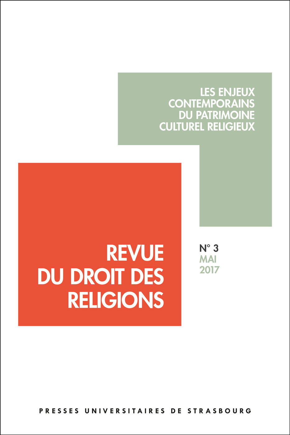 Revue du droit des religions n° 3/2017
