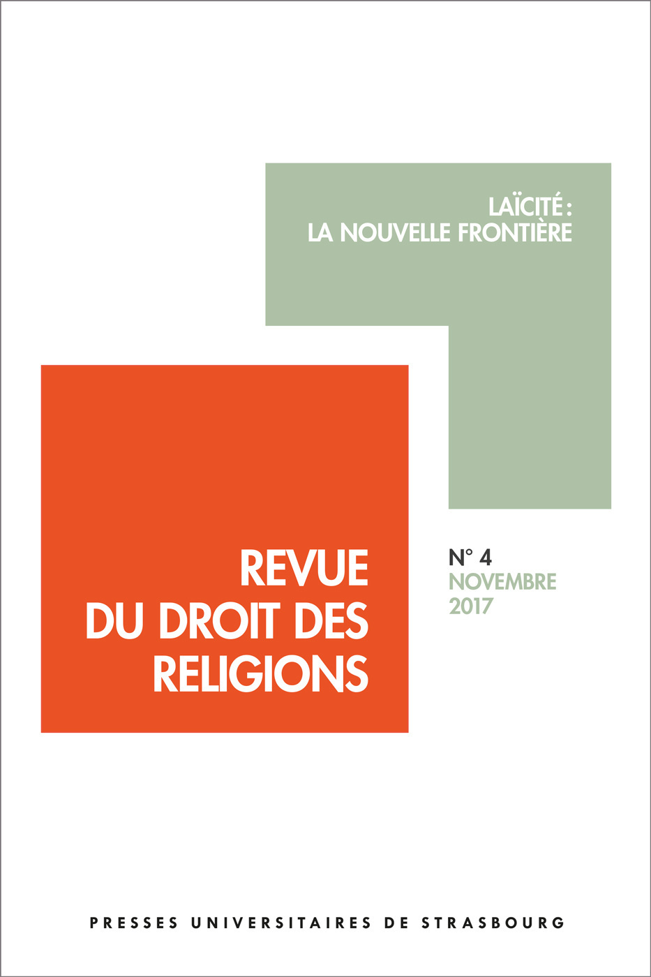 Revue du droit des religions n° 4/2017