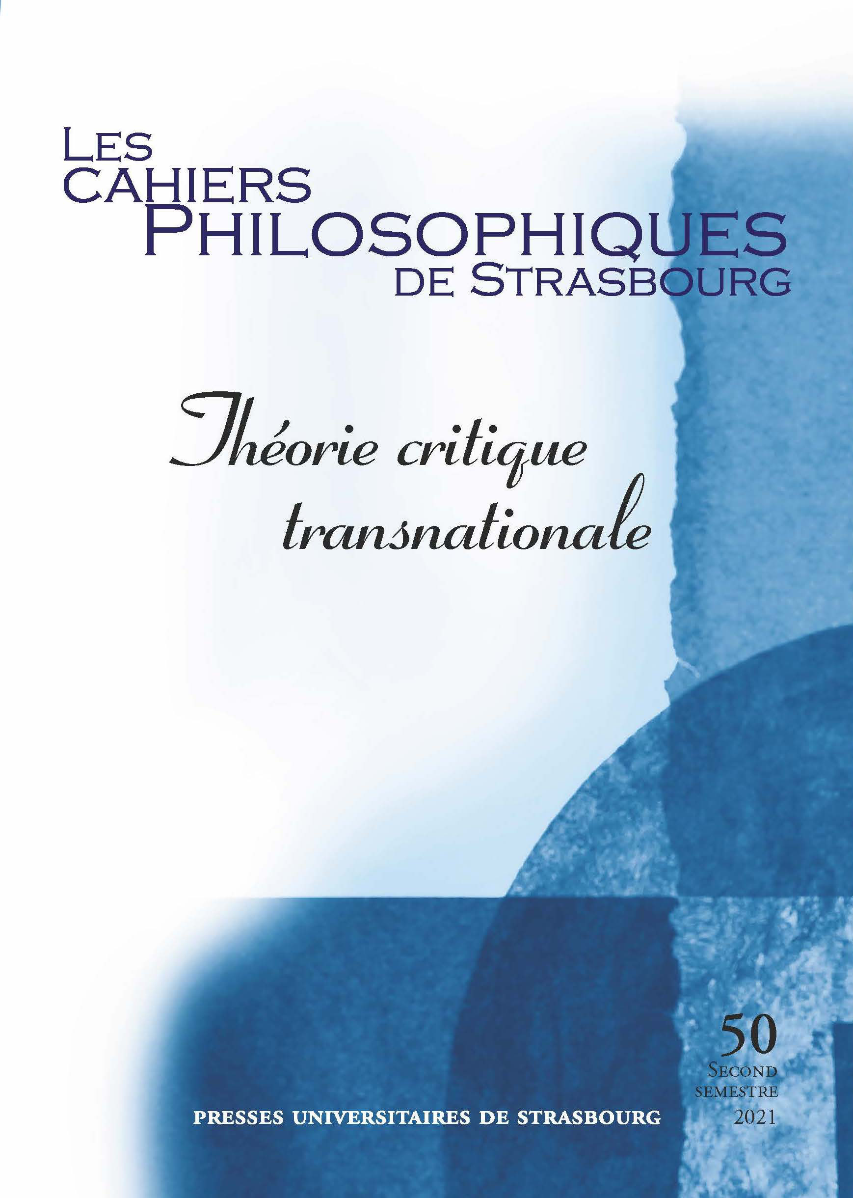 Les Cahiers philosophiques de Strasbourg n° 50/2021