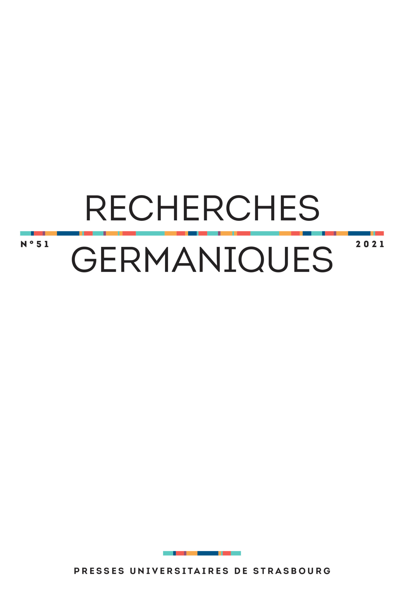 Recherches germaniques n° 51/2021