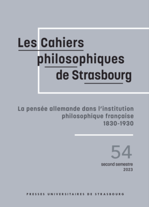 Les cahiers philosophiques de Strasbourg 54/2023